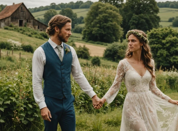 Le costume champêtre parfait : charme bohème pour un mariage inoubliable